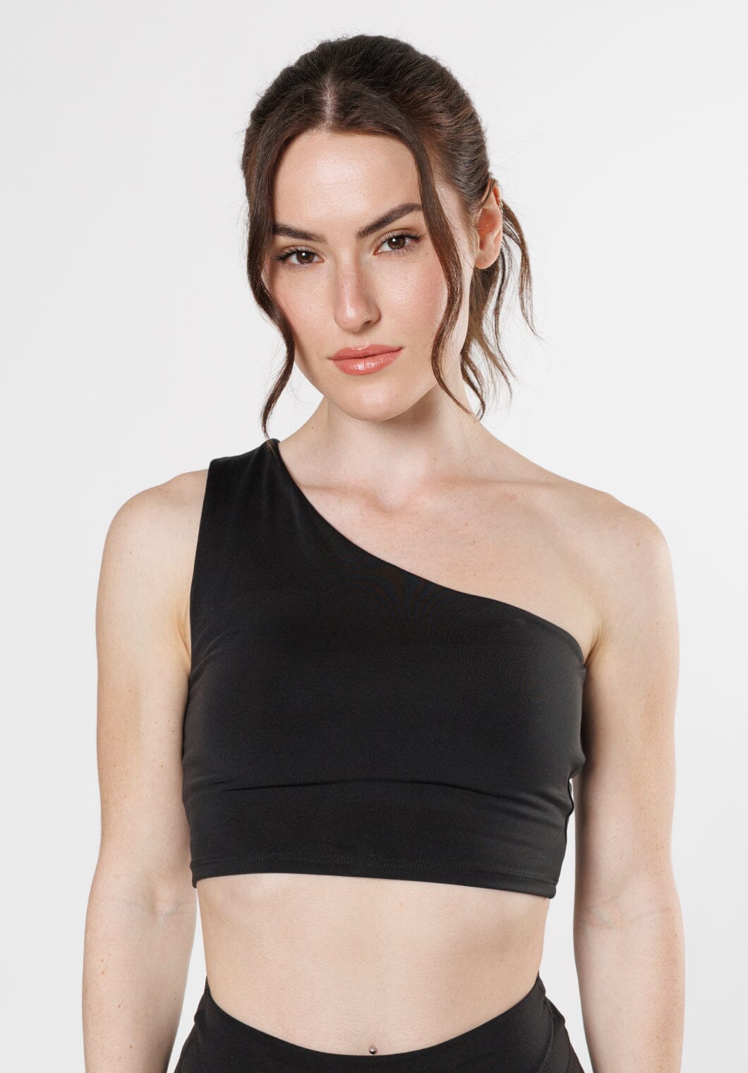 Reluna™ Single Shoulder Brami Black